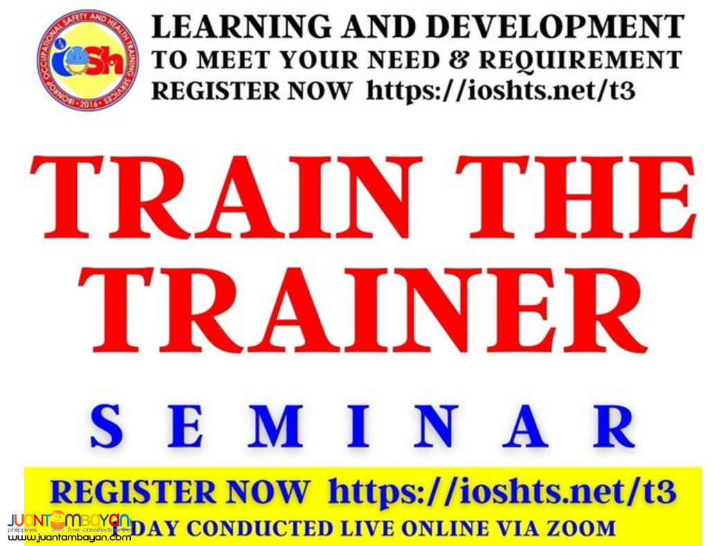 Train the Trainer Seminar with Certificate Online via Zoom