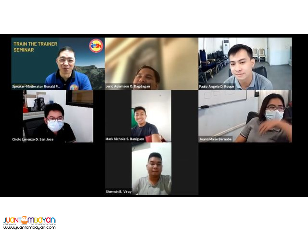 Online Train the Trainer Seminar Online via Zoom with Certificate