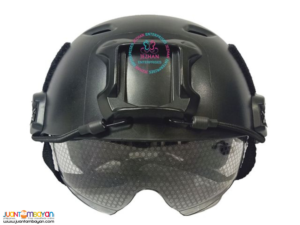  Tactical Helmet with Ballistic Goggles Military Shooting  