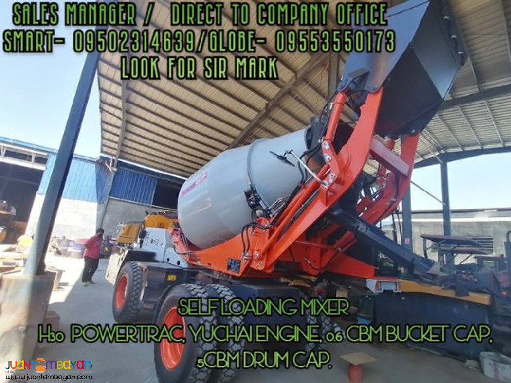 SELF LOADING MIXER H30 YUCHAI ENGINE, 0.6 CBM BUCKET CAP, 5CBM DRUM 