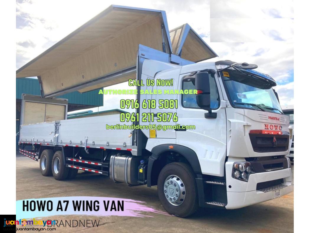32ft wing Van 10-wheeler sinotruk howo a7 / t7 brand new for sale