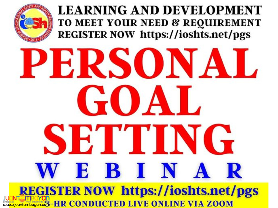 Personal Goal Setting Webinar with Certificate Online Seminar via Zoom