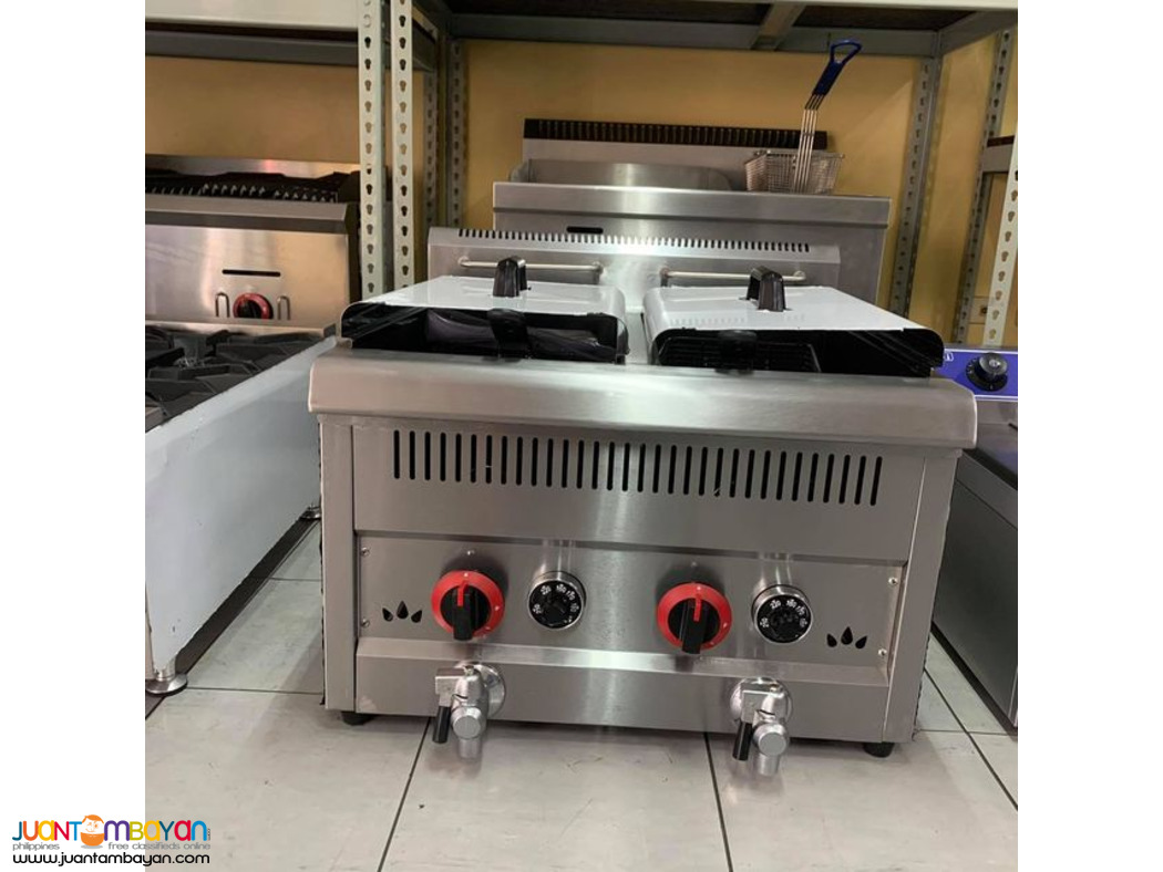 HEAVY DUTY! DOUBLE GAS DEEP FRYER