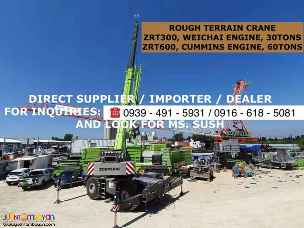 Rough Terrain Crane Zoomlion Brand New for Sale