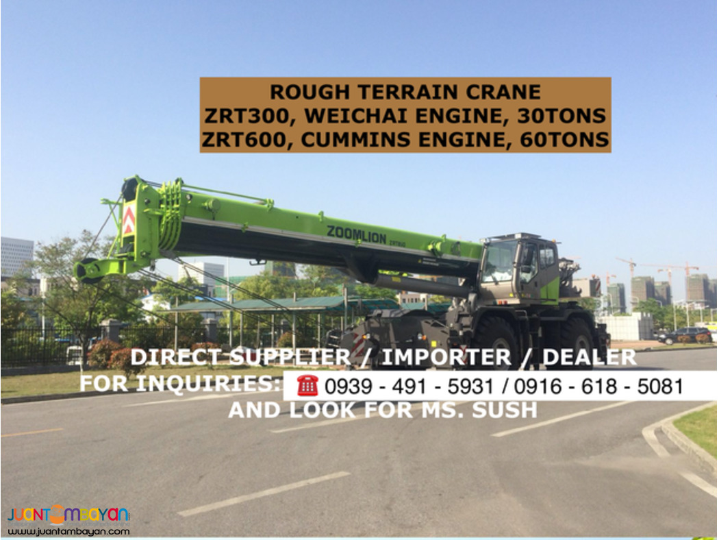 Rough Terrain Crane Zoomlion Brand New for Sale