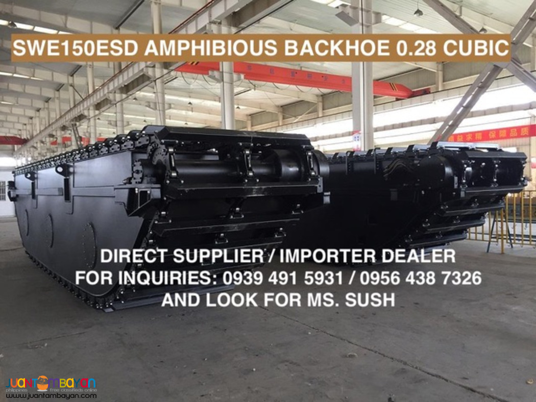 amphibious backhoe excavator swe150sd sunward