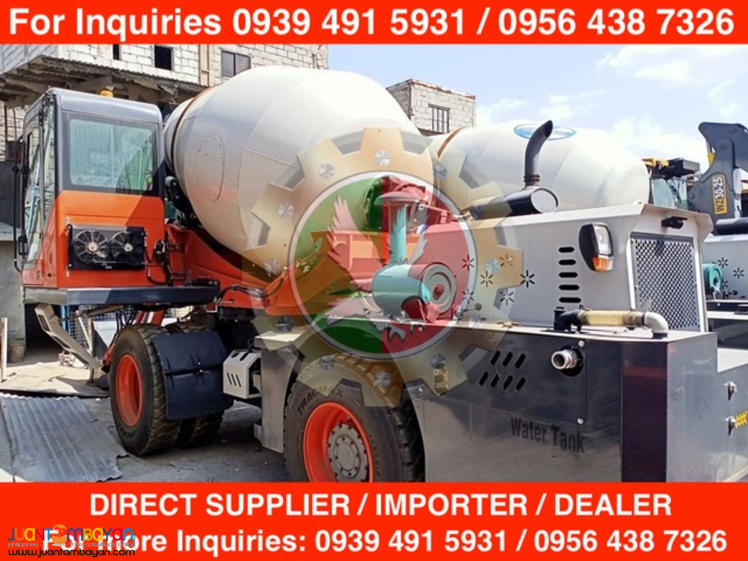 self laoding-mixer truck 0.6cubic bucket cap, 5cubic drum cap.