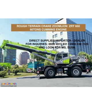 rough terrain crane zoomlion 60tons