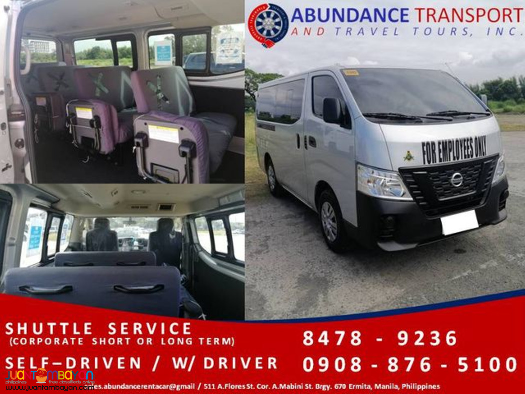 VAN FOR RENT IN MANILA