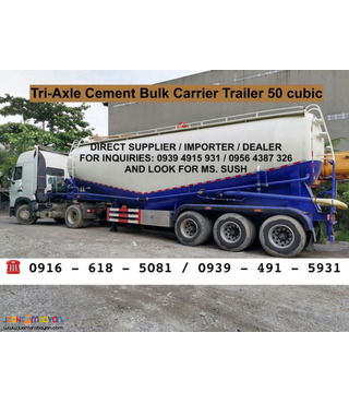 50 CUBIC cement Bulk Carrier Trailer tri-axle 12-wheeler