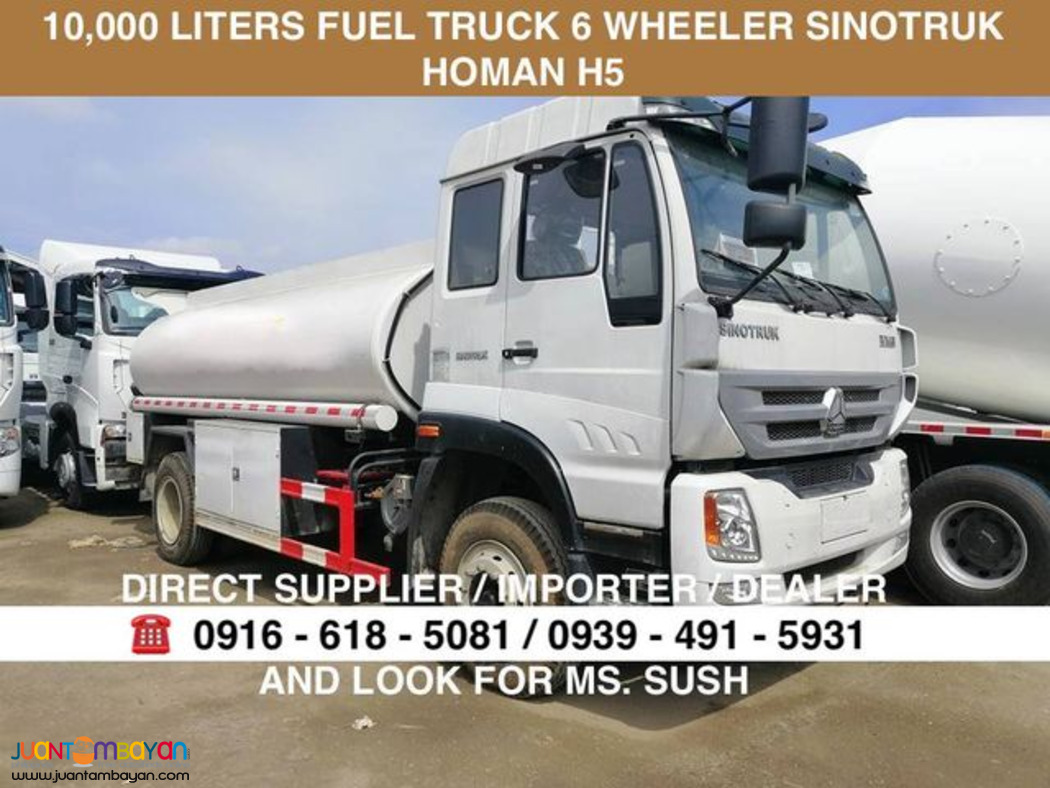 10,000 LITERS FUEL TRUCK 6-wheeler SINOTRUK HOMAN H5