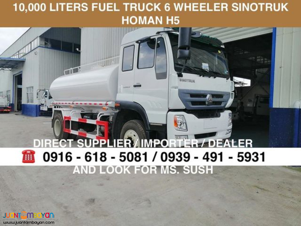 10,000 LITERS FUEL TRUCK 6-wheeler SINOTRUK HOMAN H5