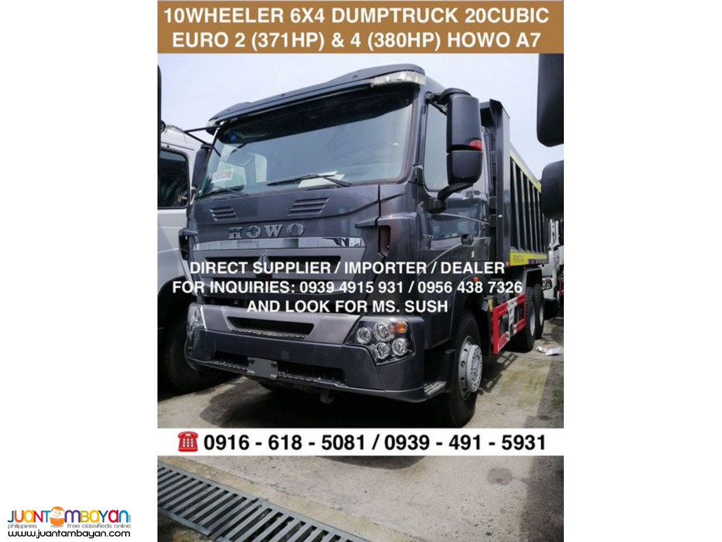 10 WHEELER DUMPTRUCK 20 CUBIC HOWO A7 EURO 2 & 4