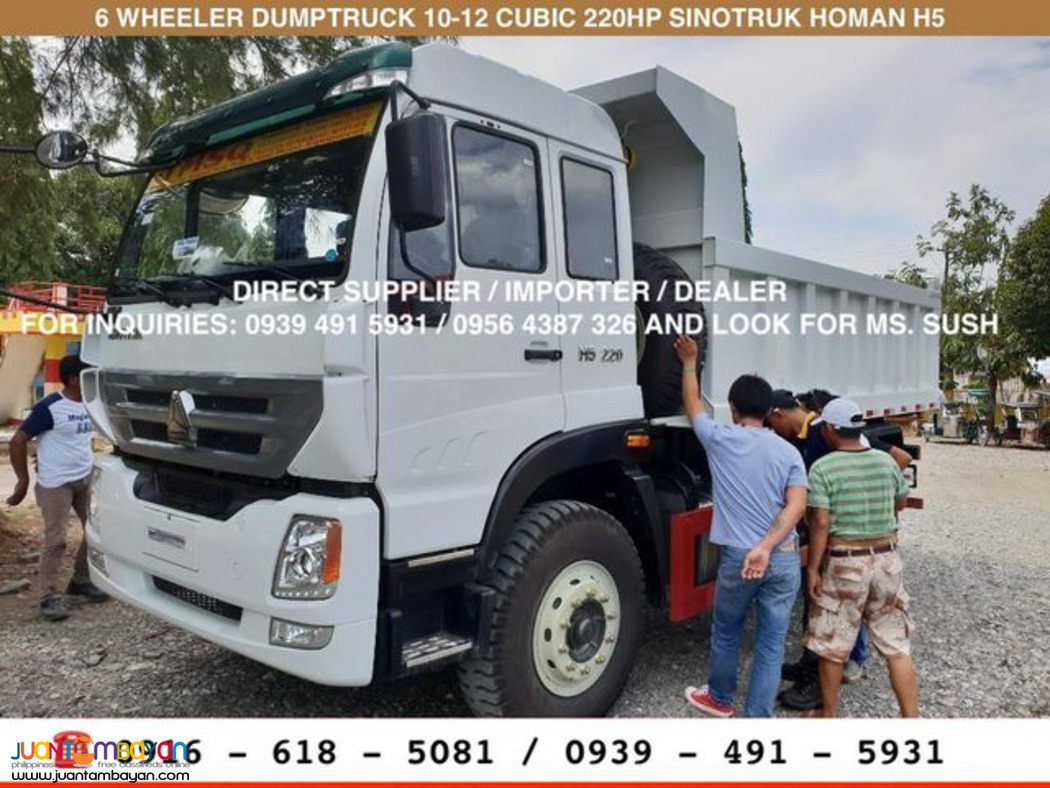 10 CUBIC DUMP TRUCK 6 WHEELER SINOTRUK HOMAN H5