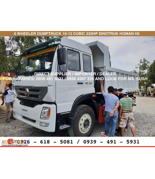 10 CUBIC DUMP TRUCK 6 WHEELER SINOTRUK HOMAN H5
