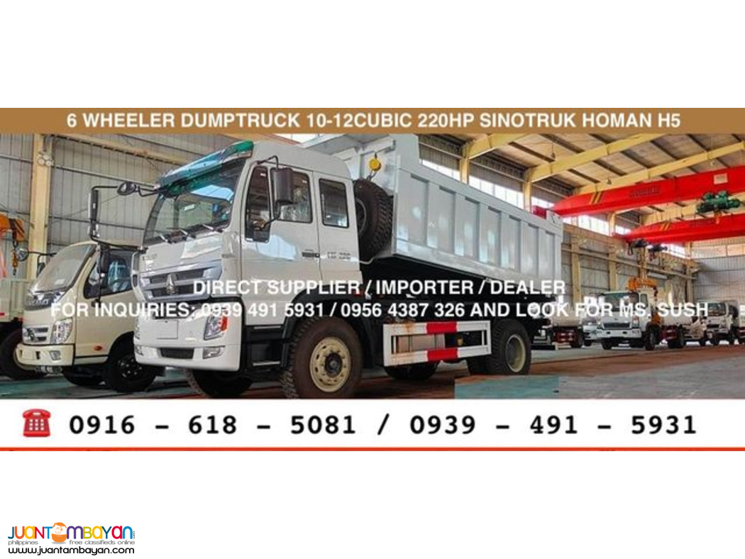 10 CUBIC DUMP TRUCK 6 WHEELER SINOTRUK HOMAN H5