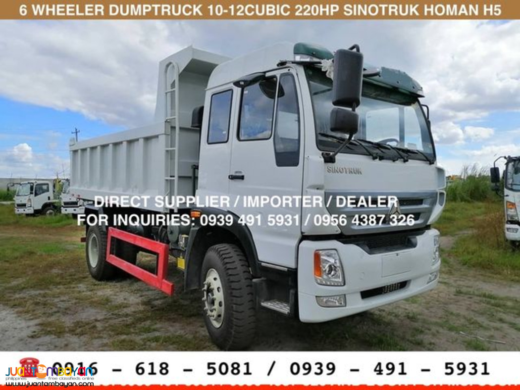 10 CUBIC DUMP TRUCK 6 WHEELER SINOTRUK HOMAN H5