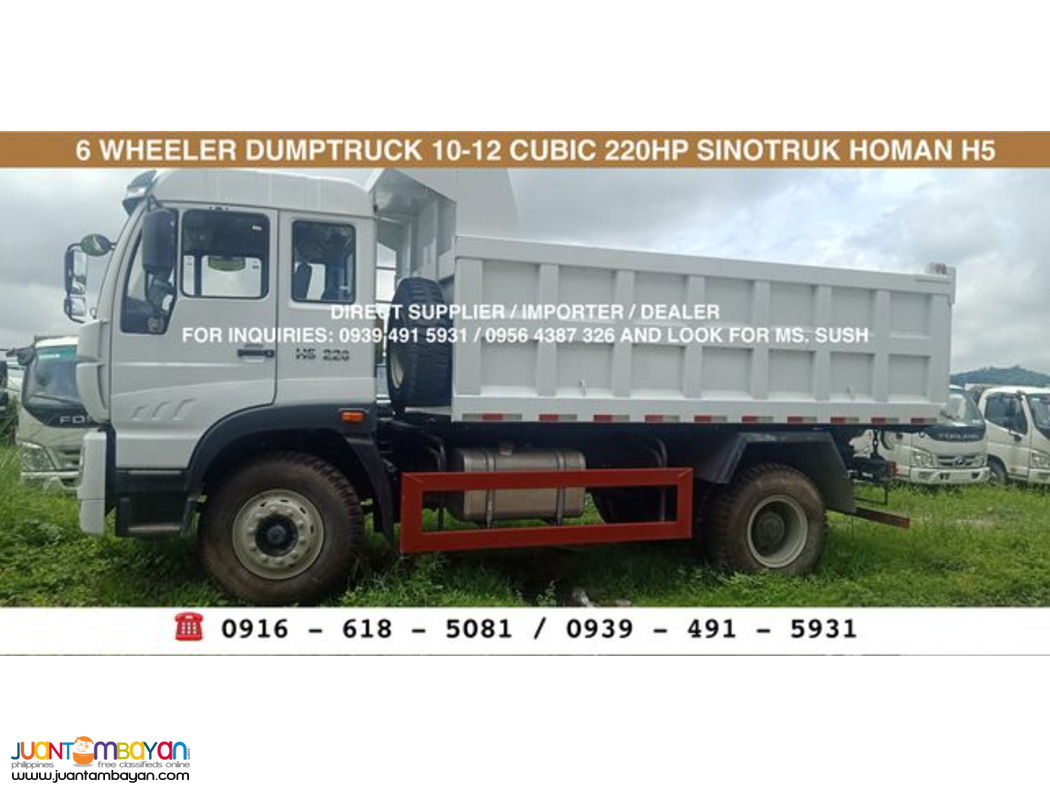 10 CUBIC DUMP TRUCK 6 WHEELER SINOTRUK HOMAN H5