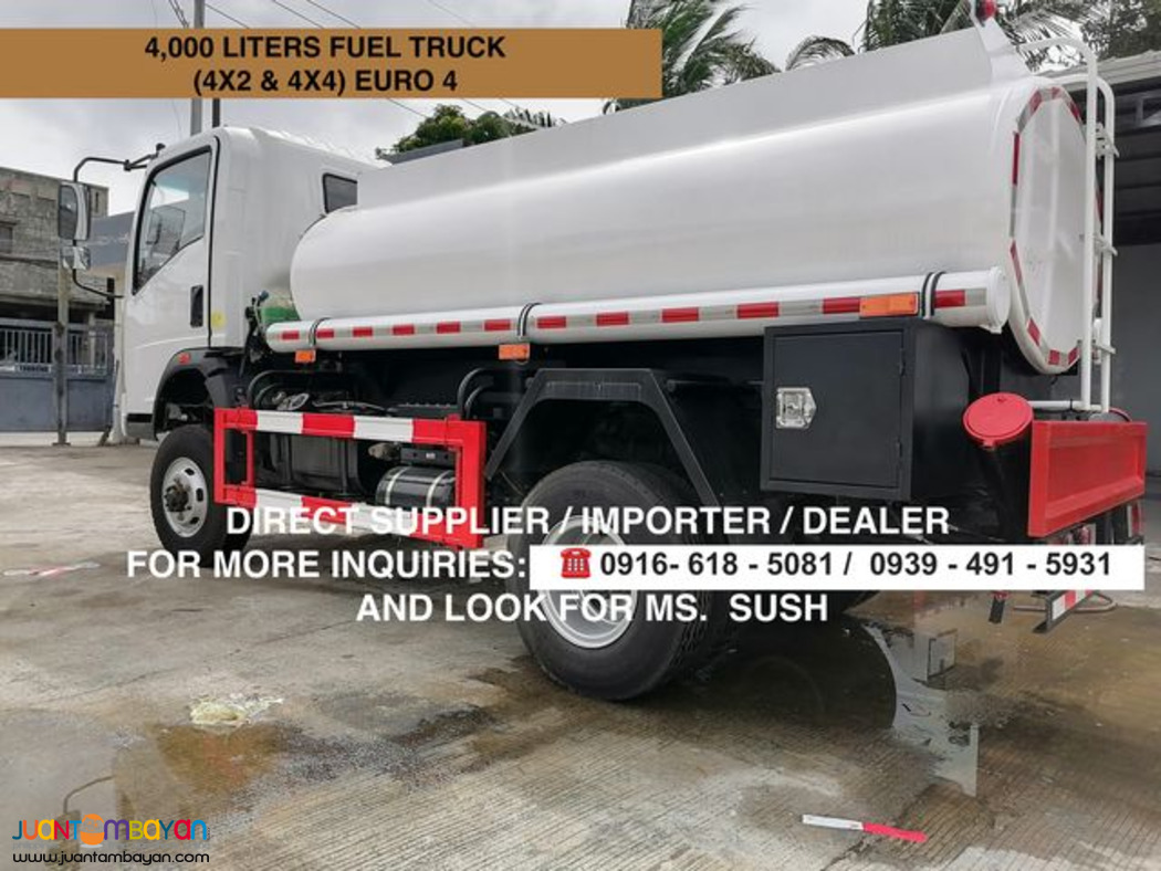 FUEL TRUCK 4,000 LITERS 6 WHEELER SINOTRUK HOMAN H3 4X2 & 4X4
