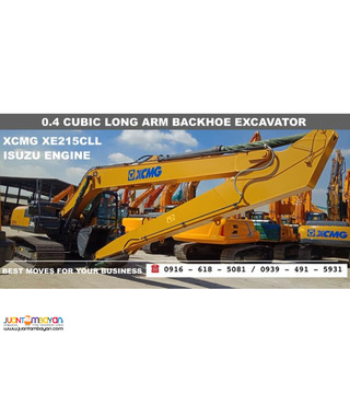 xcmg long arm backhoe excavator 0.4 cubic isuzu engine