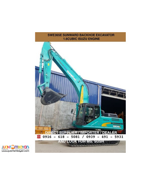 sunward swe365e backhoe excavatoe 1.6 cubic isuzu engine