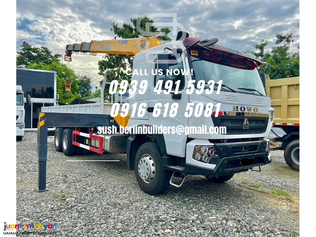 6.3 TONS CARGO BOOM TRUCK 10 WHEELER sinotruk HOWO A7