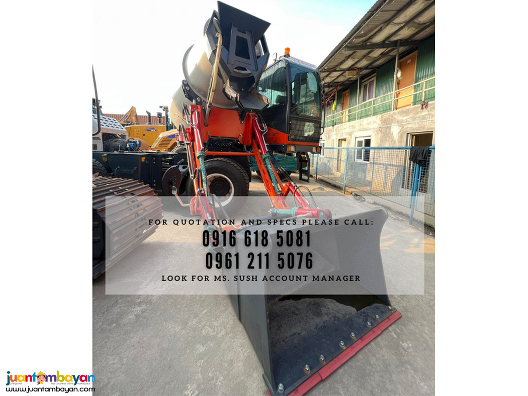 self- loading mixer powerquip h30 0.6cbm bucket cap, 5cbm drum cap.