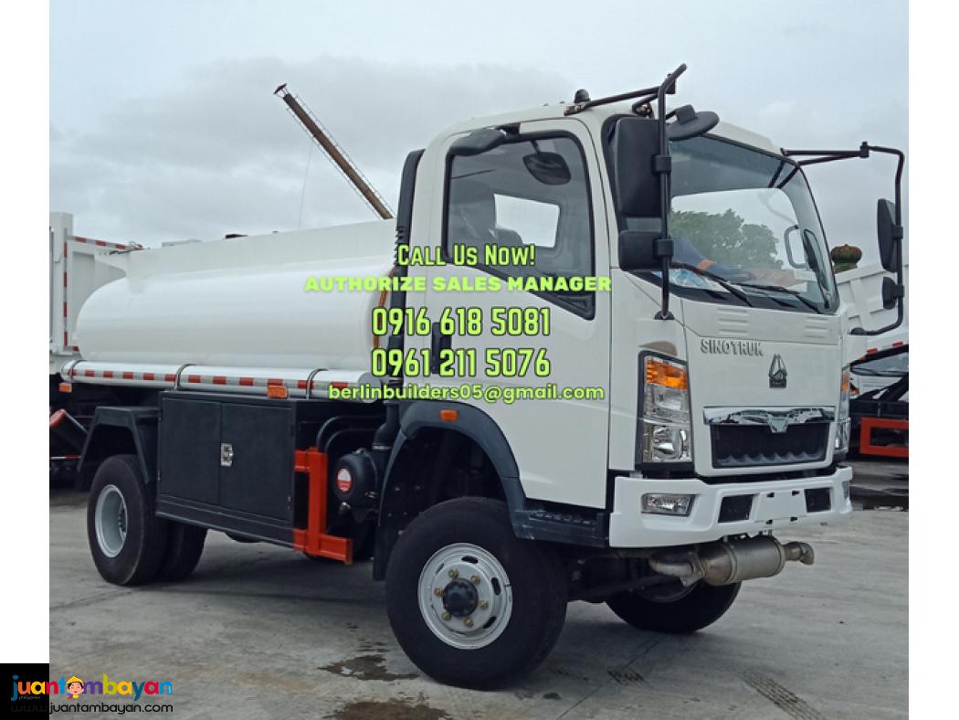 6 wheeler 4kl 4x2, 4x4 fuel truck sinotruk homan brand new for sale