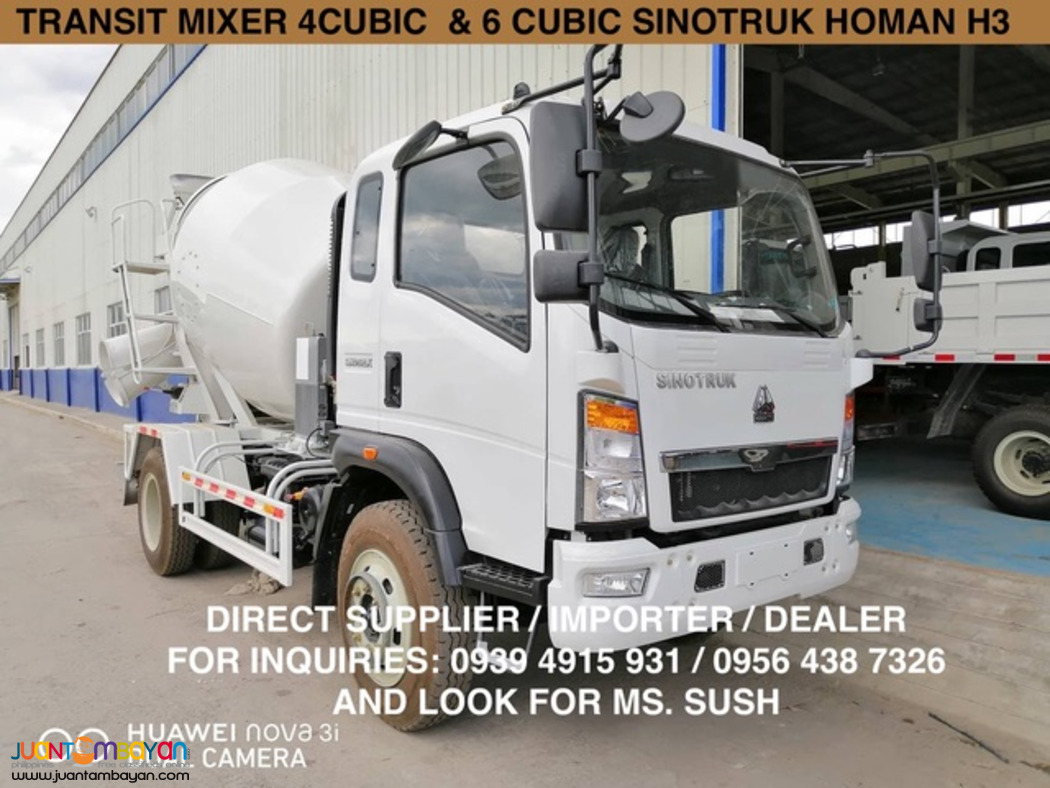 6 WHEELER TRANSIT MIXER 4CUBIC SINOTRUK HOMAN H3
