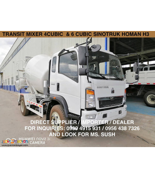6 WHEELER TRANSIT MIXER 4CUBIC SINOTRUK HOMAN H3