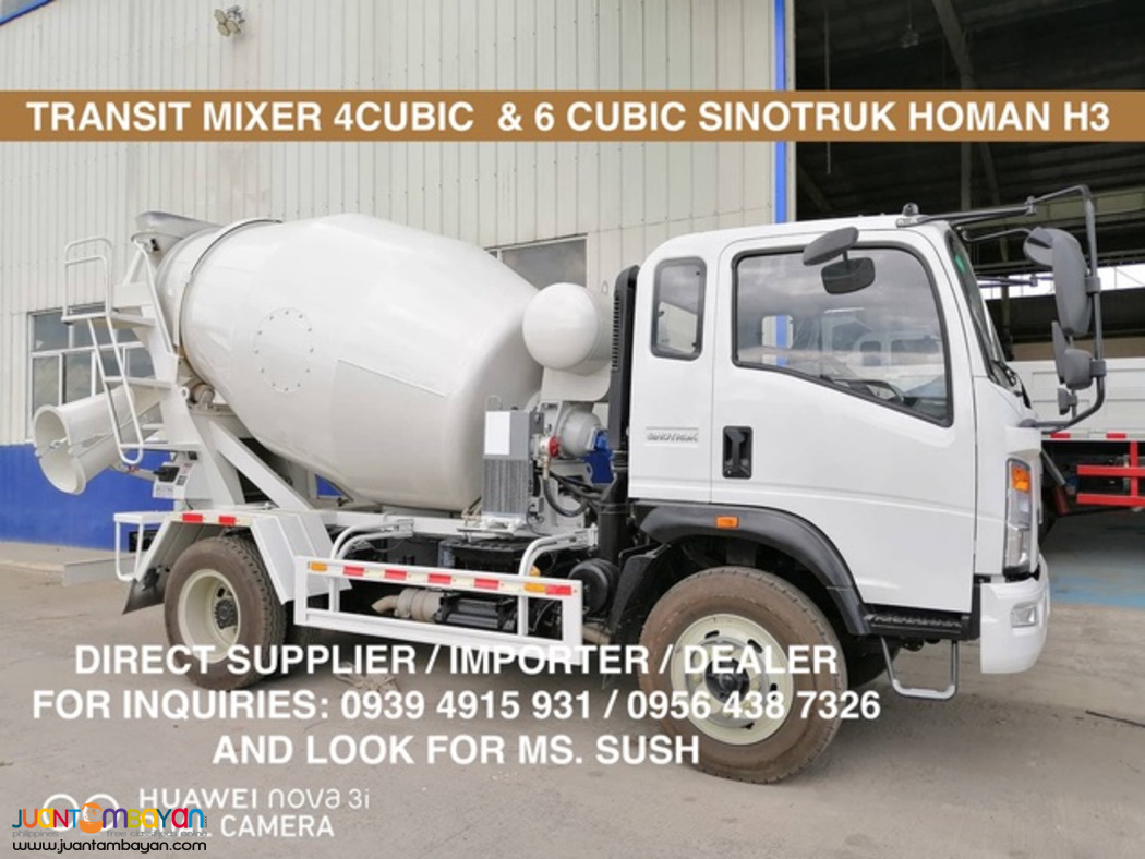 6 WHEELER TRANSIT MIXER 4CUBIC SINOTRUK HOMAN H3