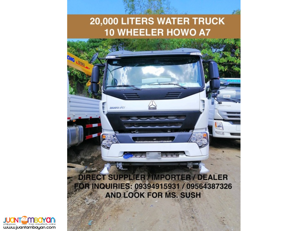 20,000 LITERS WATER TRUCK 10 WHEELER HOWO A7