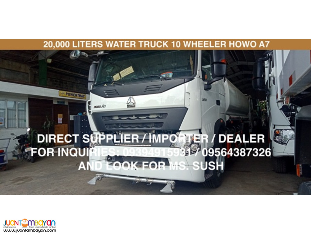 20,000 LITERS WATER TRUCK 10 WHEELER HOWO A7