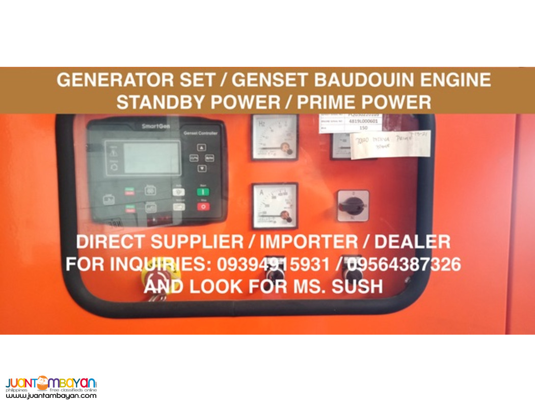 GENSET/ GENERATOR BAUDOUIN ENGINE