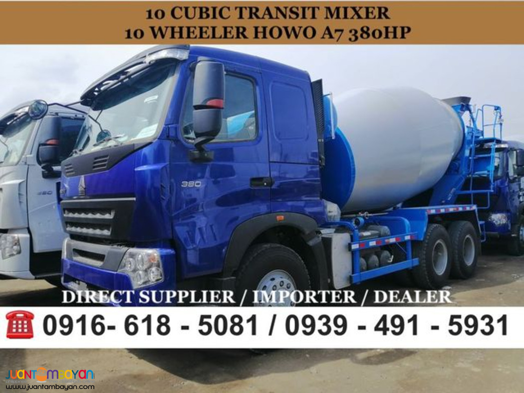 10 WHEELER TRANSIT MIXER 10 CUBIC HOWO A7 EURO 2 & EURO 4