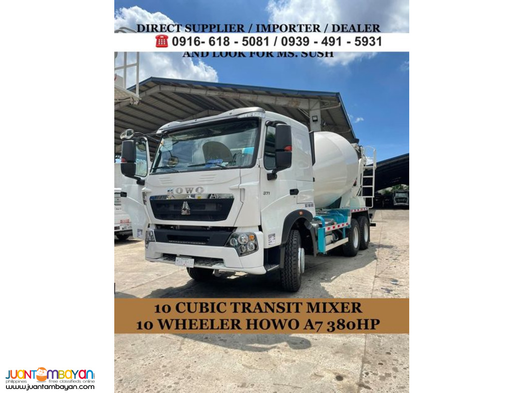 10 WHEELER TRANSIT MIXER 10 CUBIC HOWO A7 EURO 2 & EURO 4