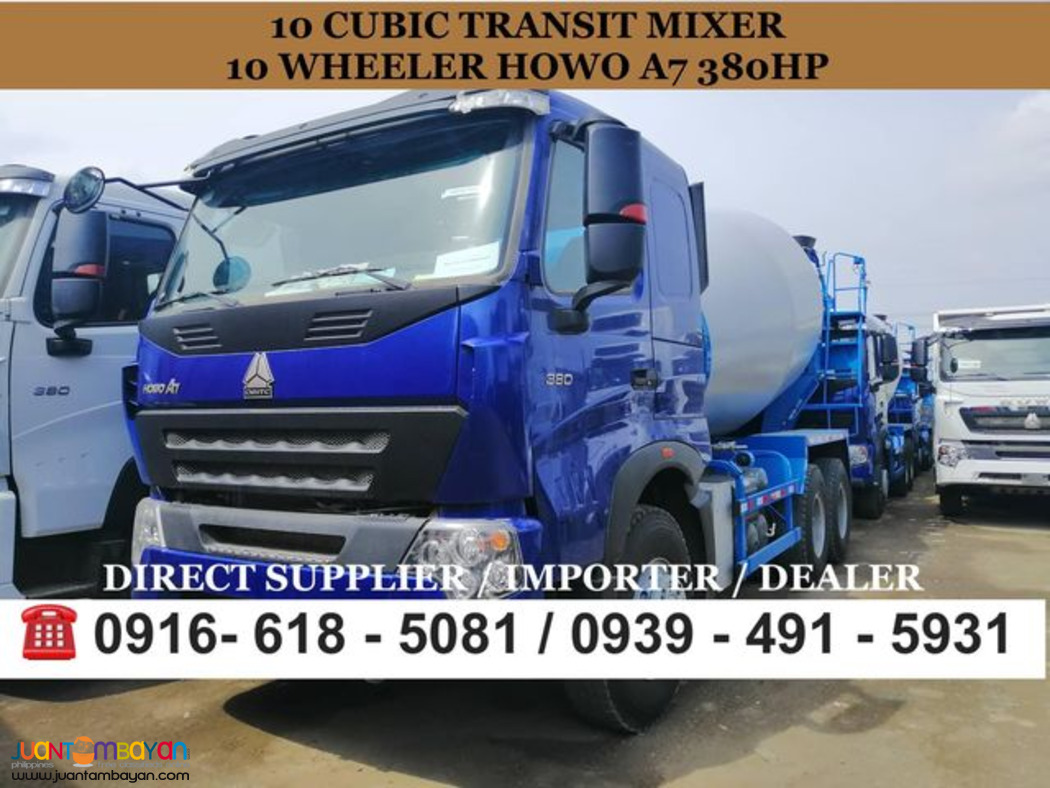 10 WHEELER TRANSIT MIXER 10 CUBIC HOWO A7 EURO 2 & EURO 4