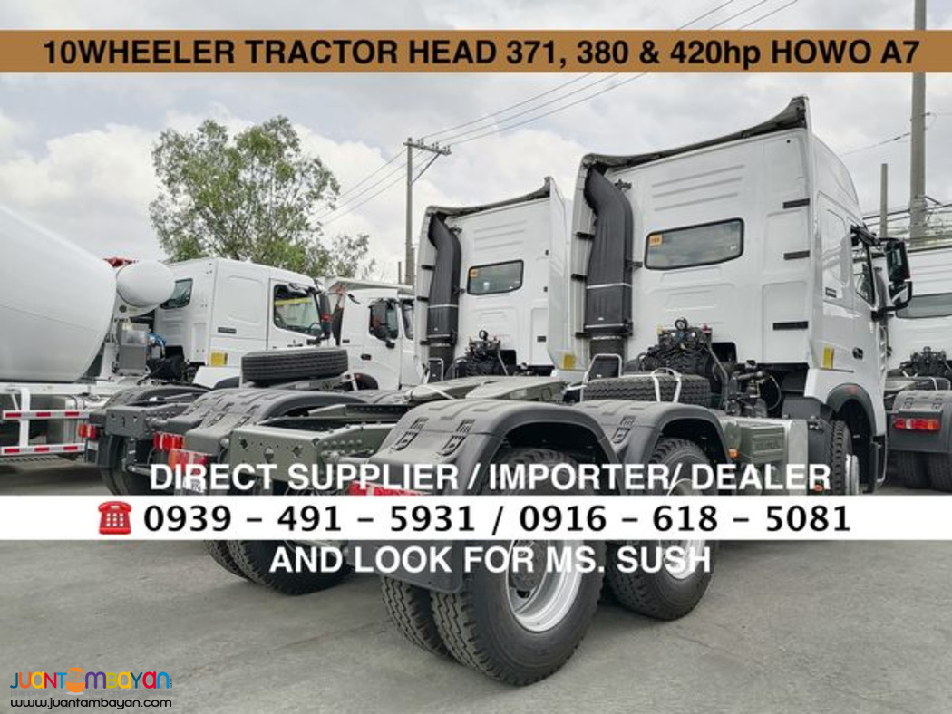 tractor head prime mover 10 wheeler howo 17 371hp, 38-hp, 420hp