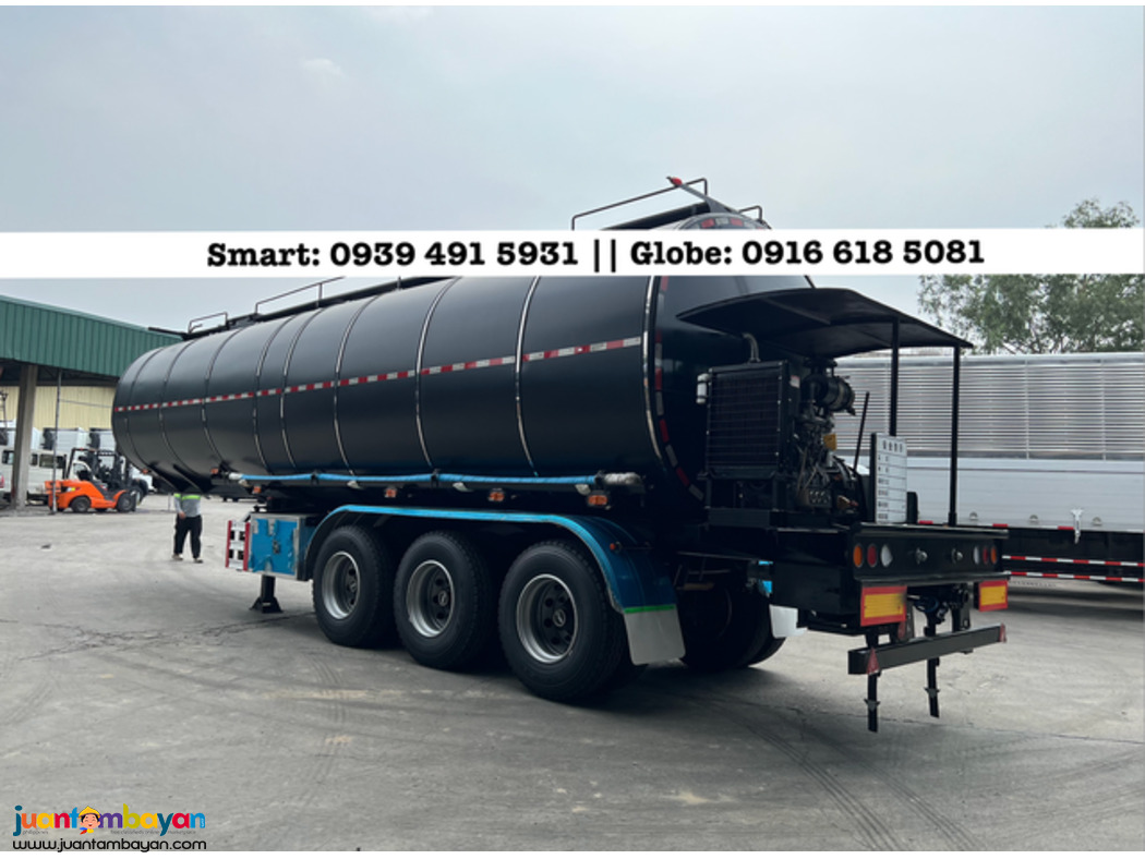 ASPHALT TANK TRAILER with burner and pump 35cbm 12-wheeler  