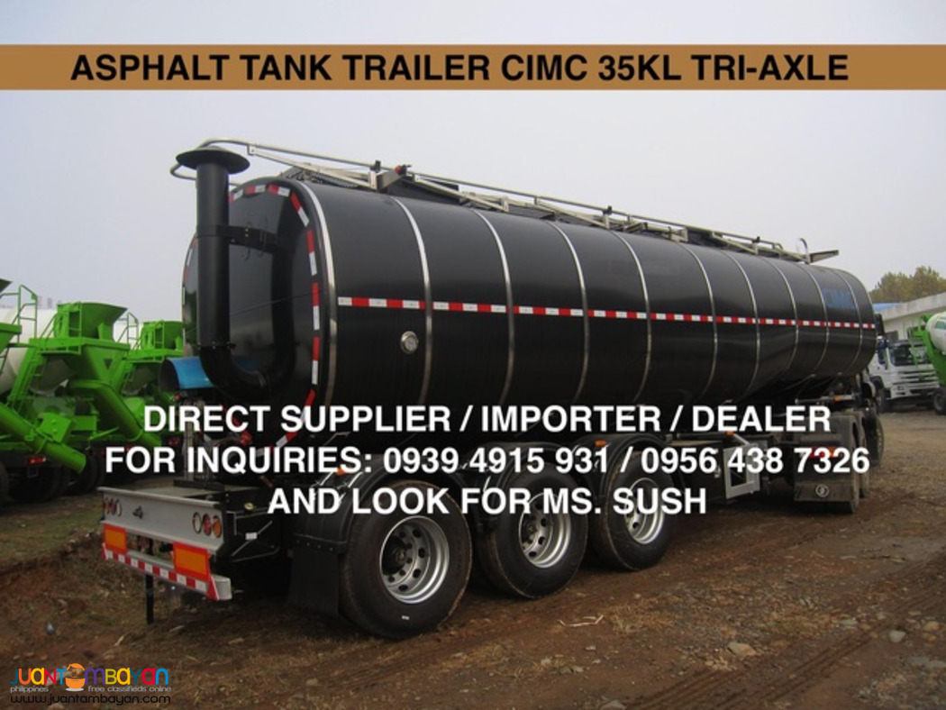 ASPHALT TANK TRAILER with burner and pump 35cbm 12-wheeler  