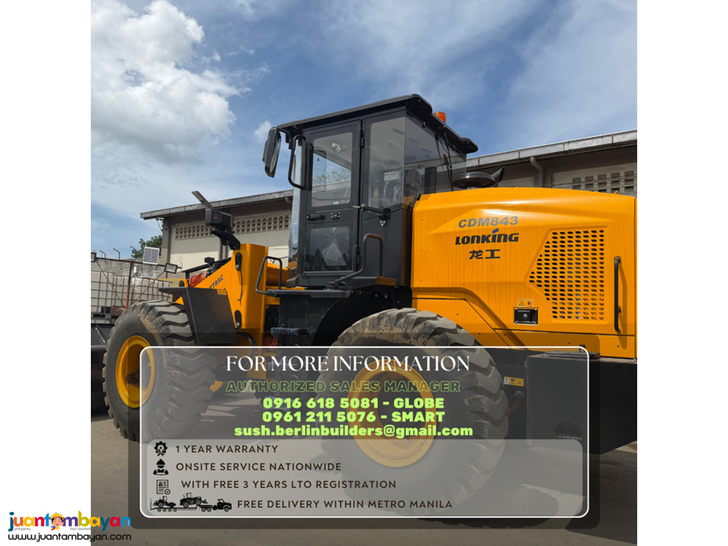 CDM 843 pay LOADER 2.5Cbm LONKING brand new for sale