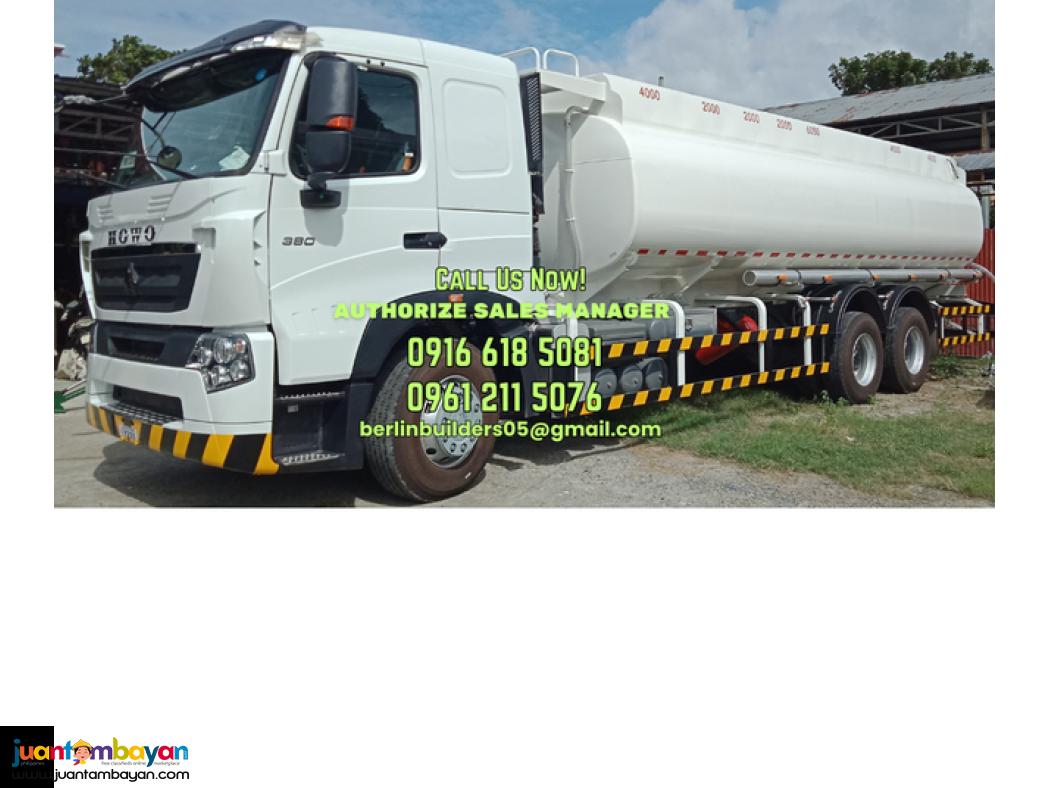 10 wheeler 24kl fuel truck sinotruk howo a7 / t7 brand new for sale
