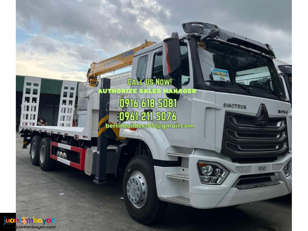 10 wheeler self loading truck 2ith 5 tons boom sinotruk howo nx