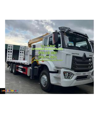 10 wheeler self loading truck 2ith 5 tons boom sinotruk howo nx