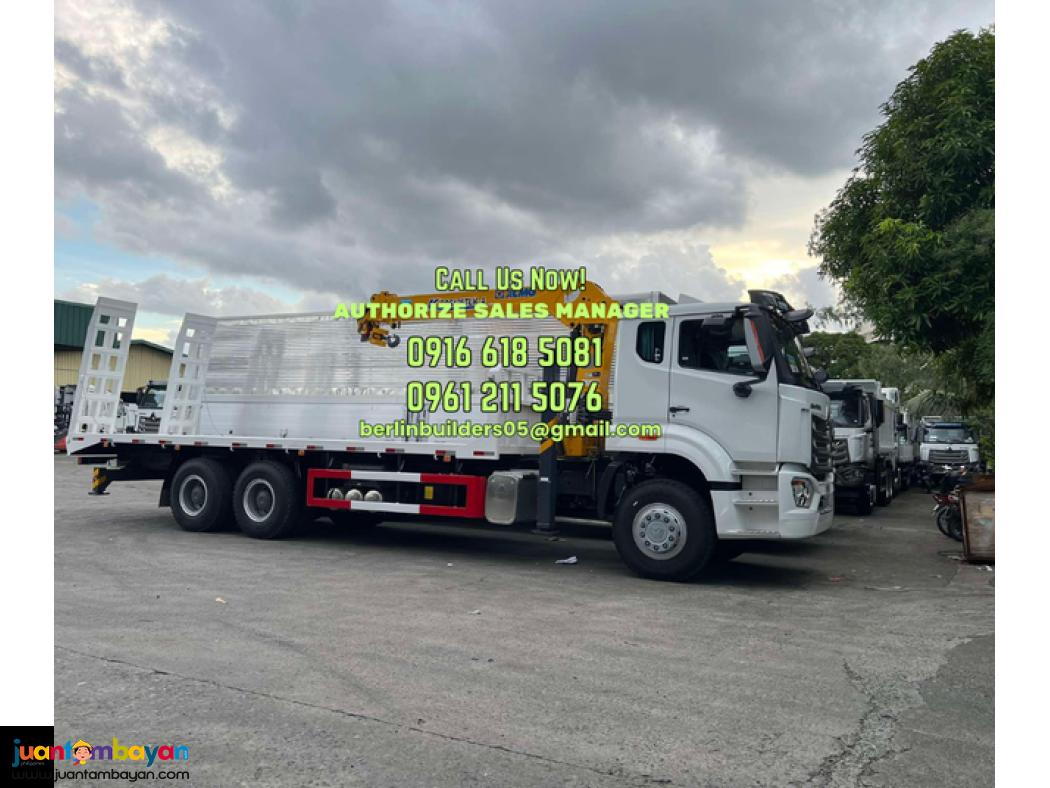 10 wheeler self loading truck 2ith 5 tons boom sinotruk howo nx