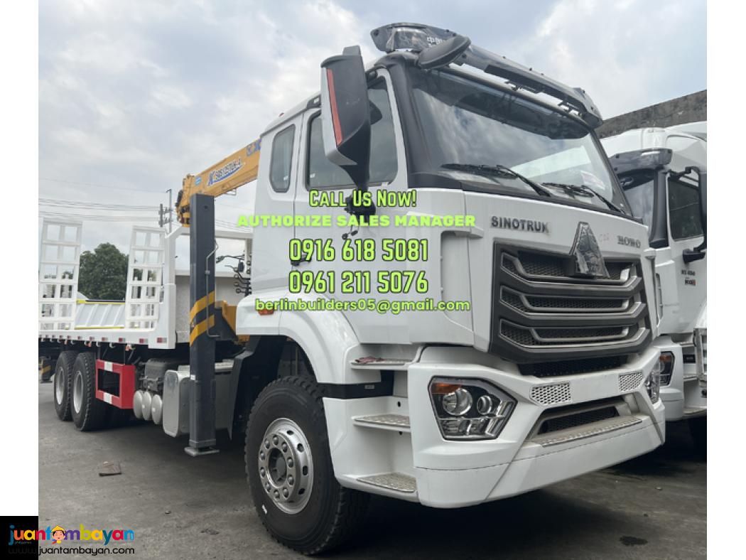 10 wheeler self loading truck 2ith 5 tons boom sinotruk howo nx