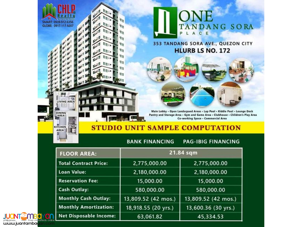 Condo units for sale with free 1.5hp aircon in Quezon city