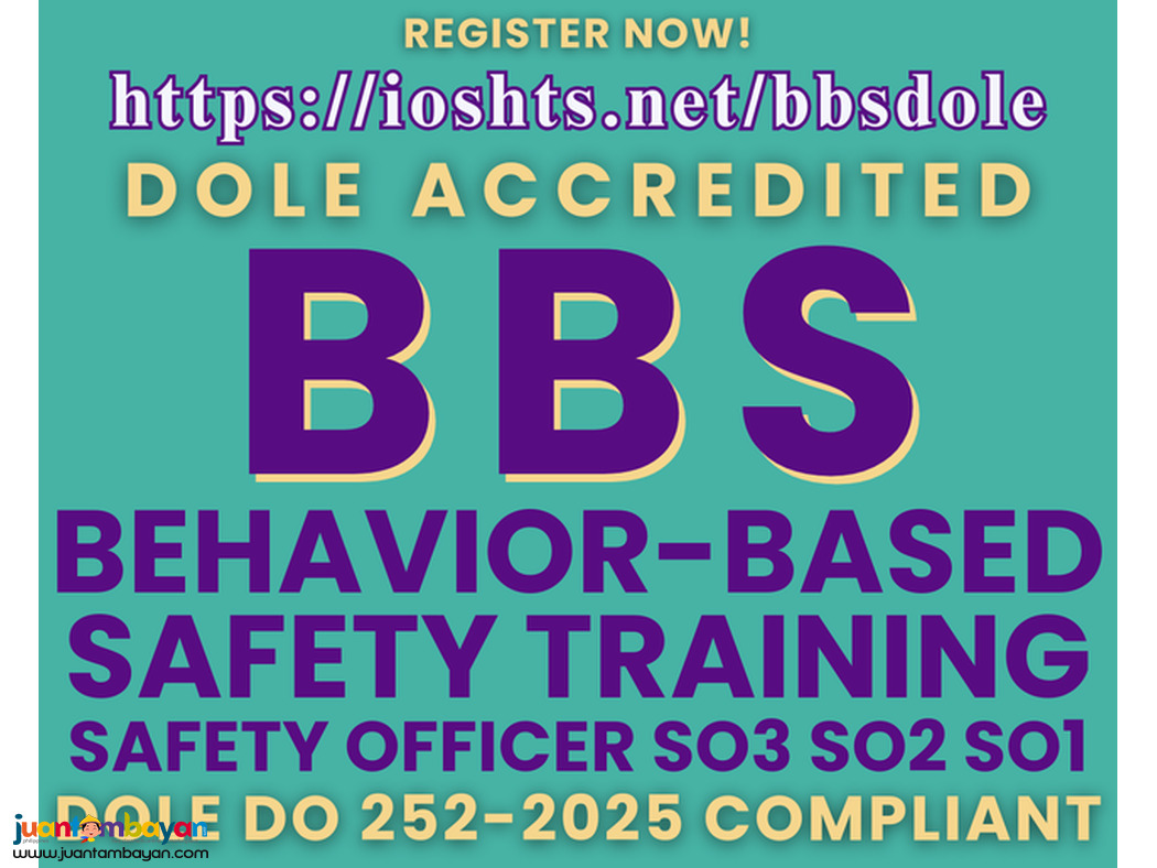 Online BBS Training DOLE Accredited Training Behavior Based Safety