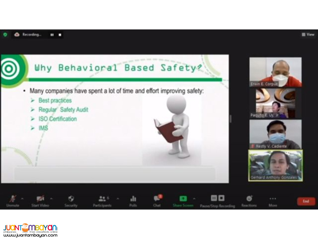 Online BBS Training DOLE Accredited Training Behavior Based Safety