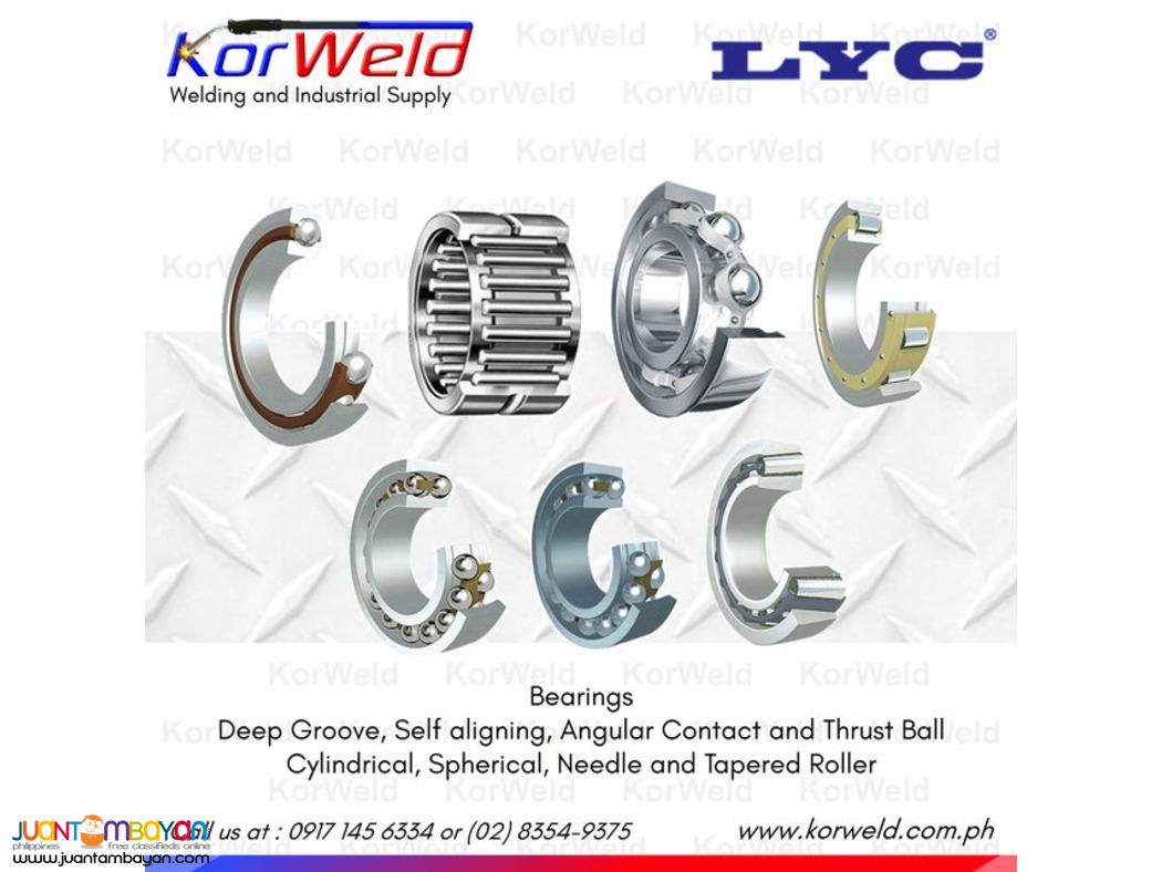 Bearings Deep Groove, Self aligning, Angular Contact